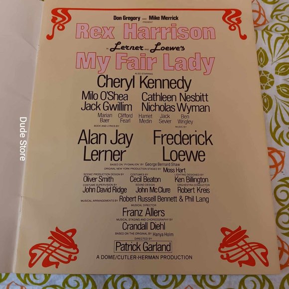 1981 My Fair Lady U.S. Souvenir Book - Rex Harrison & Cheryl Kennedy Soft Cover - Picture 2 of 5